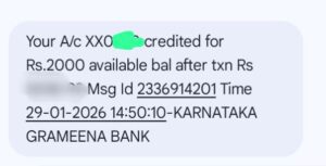 Credited Message in Bijapur 